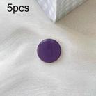 5pcs Solid Color Drop Glue Airbag Bracket Mobile Phone Ring Buckle(Purple) - 1