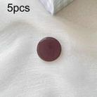 5pcs Solid Color Drop Glue Airbag Bracket Mobile Phone Ring Buckle(Brown) - 1