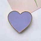 Electroplated Gold Trimmed Heart Shaped Retractable Cell Phone Buckle Air Bag Bracket(Purple) - 1