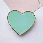 Electroplated Gold Trimmed Heart Shaped Retractable Cell Phone Buckle Air Bag Bracket(Mint Green) - 1
