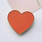 Electroplated Gold Trimmed Heart Shaped Retractable Cell Phone Buckle Air Bag Bracket(Orange) - 1