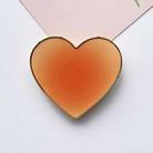 Electroplated Gold Trimmed Heart Shaped Retractable Cell Phone Buckle Air Bag Bracket(Gradient Orange) - 1