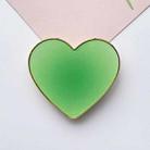 Electroplated Gold Trimmed Heart Shaped Retractable Cell Phone Buckle Air Bag Bracket(Gradient Green) - 1