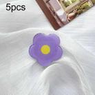 5pcs Sunflower Drip Glue Airbag Mobile Phone Holder(Purple Flower) - 1