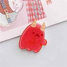 Cartoon Shape Airbag Ring Holder Epoxy Lazy Desktop Telescopic Phone Rack(Red Ghost) - 1