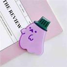 5pcs Cartoon Shape Airbag Ring Holder Epoxy Lazy Desktop Telescopic Phone Holder(Purple Ghost) - 1