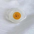 Alien Transparent Cartoon Dripping Airbag Support Desktop Back Paste Phone Ring Buckle Bracket(A11 Fried Egg Expression) - 1