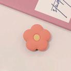 Silicone Mobile Phone Airbag Bracket Desktop Support Back Paste Phone Ring Buckle Bracket(Small Orange Flower) - 1