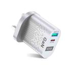 BK375-GaN UK Plug USB+Type-C 65W GaN Mobile Phone Charger PD Fast Charge Computer Adapter, Color: White - 1