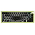 67 Keys Three-mode Customized DIY With Knob Mechanical Keyboard Kit Supports Hot Plug RGB Backlight, Color: Green - 1