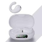 Clip-on Wireless Bluetooth Earphone With Digital Charging Compartment(White) - 1