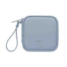 BUBM Headset Bag Portable Mini -Headset Data Cable U Disk PU Headphone Storage Package(Haze Blue) - 1