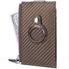 For Airtag Tracker Case Carbon Fiber Credit Card Holder Wallet(Coffee) - 1