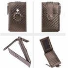 For Airtag Tracker Case Carbon Fiber Credit Card Holder Wallet(Coffee) - 2