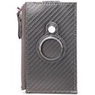 For Airtag Tracker Case Carbon Fiber Credit Card Holder Wallet(Grey) - 1