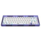 Hot Swap Shaft Wired RGB Back Light Customized Mechanical Keyboard Kit(Purple Transparent) - 1