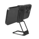 Back Clip Double Ring Magnetic Metal Folding Phone Bracket Desktop Lazy Ring Phone Holder(Black) - 1