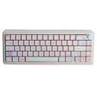 Bluetooth Wireless 3-mode RGB Backlit Gaming Mechanical Keyboard Aluminum Alloy Kit + Keycap(Pink) - 1