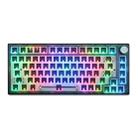 82 Keys Bluetooth Wireless 3-mode RGB Hot-plug Customized Mechanical Keyboard Kit(Black Transparent) - 1