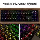 132 Keys DIY Customized Mechanical Keyboard Universal Transparent Crystal Keycap Black Transparent White Letter - 2