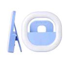 Mobile Phone Fill Light Rechargeable Clip Ring Selfie Light(Blue) - 1