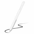 For Apple Pencil 2 Non-Slip Anti-Fall Translucent Segmented Pen Case(Crescent White) - 1