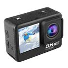 5K/30FPS WIFI HD Anti-Shake Remote Touch Dual-Screen IP68 Waterproof Sports Camera, Style: Black - 1