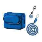 For Insta360 GO 3 AMagisn Silicone Body Cover Protective Case With Lanyard(Blue) - 1