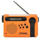 HanRongda HRD-900 LED Lighting Solar Hand Crank Power Generation NOAA Weather Warning Radio(Orange) - 1