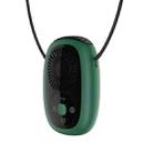 Leafless Hanging Neck Fan Mini Handheld Fan USB Rechargeable Fan With Negative Ions Green - 1