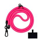 10mm Thick Rope Mobile Phone Lanyard Spacer Adjustable Anti Theft Phone Strap(NO.2 Fluorescence Rose Red) - 1