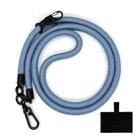 10mm Thick Rope Mobile Phone Lanyard Spacer Adjustable Anti Theft Phone Strap(NO.12 Gray Blue) - 1