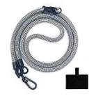 10mm Thick Rope Mobile Phone Lanyard Spacer Adjustable Anti Theft Phone Strap(NO.20 Black  White) - 1