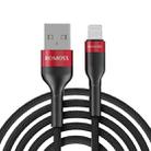 ROMOSS  CB12B 2.4A 8 Pin Fast Charging Cable For IPhone / IPad Data Cable 2m(Red Black) - 1