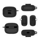 For JBL Vibe Beam Headphone Silicone Waterproof Dustproof Protective Case(Black) - 1