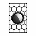 For Airtag Location Tracker Card Shape Honeycomb Protective Cover(Black) - 1