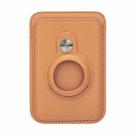 For Airtag Positioner Fiber Card Clip Anti-Theft Card Tracker Protection Cover, Size: Magnetic(Gold Brown) - 1