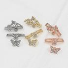 3pcs/Set Smart Watch Silicone Watch Band Decorative Ring Butterfly Buckle Watch Band Decorations(3) - 2