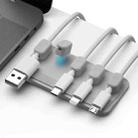 Punch Free Self-Adhesive Desktop Magnetic Data Cable Storage Fixer(Gray) - 1