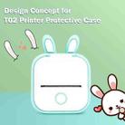 For Phomemo T02 Printer Silicone Protective Case(Pink Cat Ear) - 4