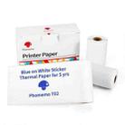 For Phomemo T02 3rolls Bluetooth Printer Thermal Paper Label Paper 50mmx3m 5 Years Blue on White Sticker - 1