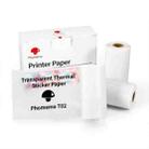 For Phomemo T02 3rolls Bluetooth Printer Thermal Paper Label Paper 50mmx3.5m 20 Years Black on Transparent Sticker - 1