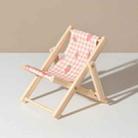 Wooden Craft Mini Desktop Ornament Photography Toys Beach Chair Phone Holder, Style: C - 1