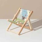Wooden Craft Mini Desktop Ornament Photography Toys Beach Chair Phone Holder, Style: E - 1