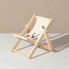 Wooden Craft Mini Desktop Ornament Photography Toys Beach Chair Phone Holder, Style: F - 1