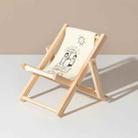 Wooden Craft Mini Desktop Ornament Photography Toys Beach Chair Phone Holder, Style: G - 1