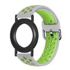 For AirTag Wrist Strap Wristband  Anti Lost Bracelet Tracking Locator Silicon Protector(Gray Green) - 1