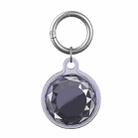 For AirTag Locator Protective Case Keychain TPU All Inclusive Waterproof Cover(Transparent Purple) - 1