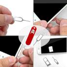 Eject Sim Card Tray Open Pins Needle Keychain Tool With Silicone Case(Black) - 5
