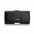 Nuoku Magnetic Flaps Leather Belt Case For Smart Phones, Size: 15.5 x 7.5 x 2.5cm   5.8 Inch(Black) - 1